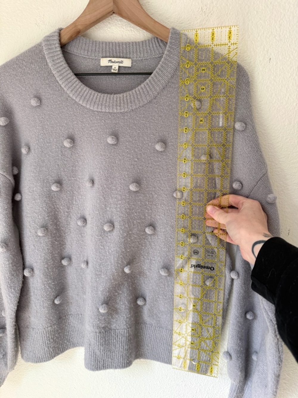 Madewell Brockton Wool-blend Bobble Sweater in lilac - Small - Picture 6 of 9